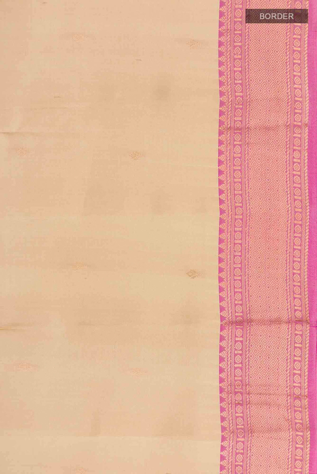 Beige Kanchipuram Silk Saree