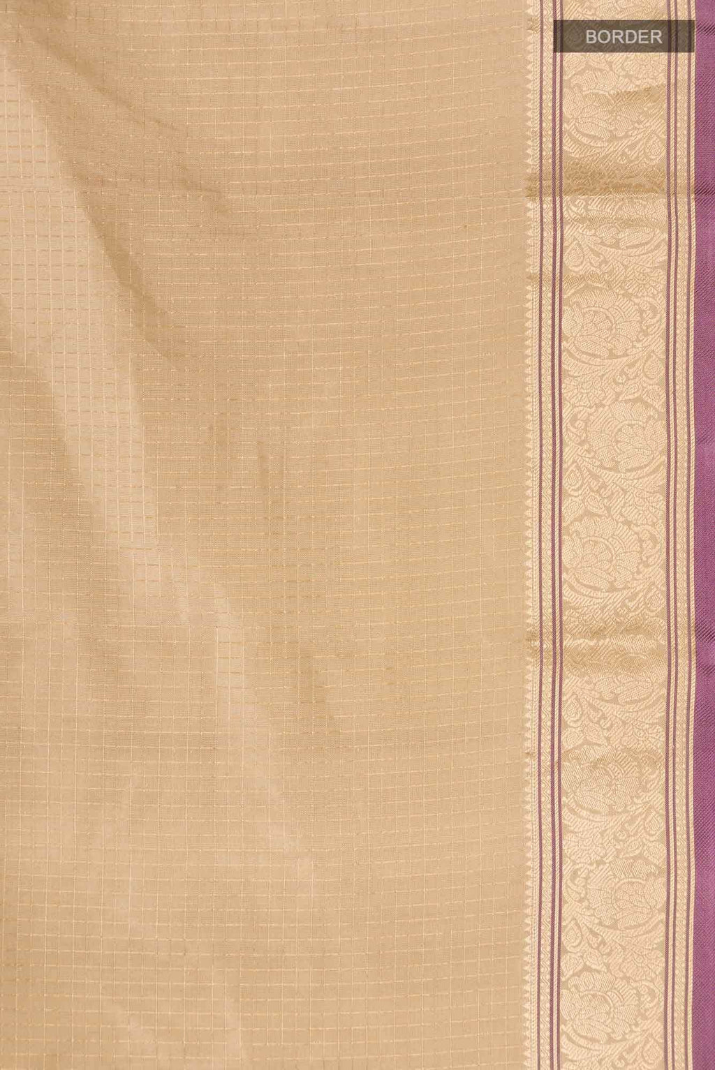 Beige Kanchipuram Silk Saree