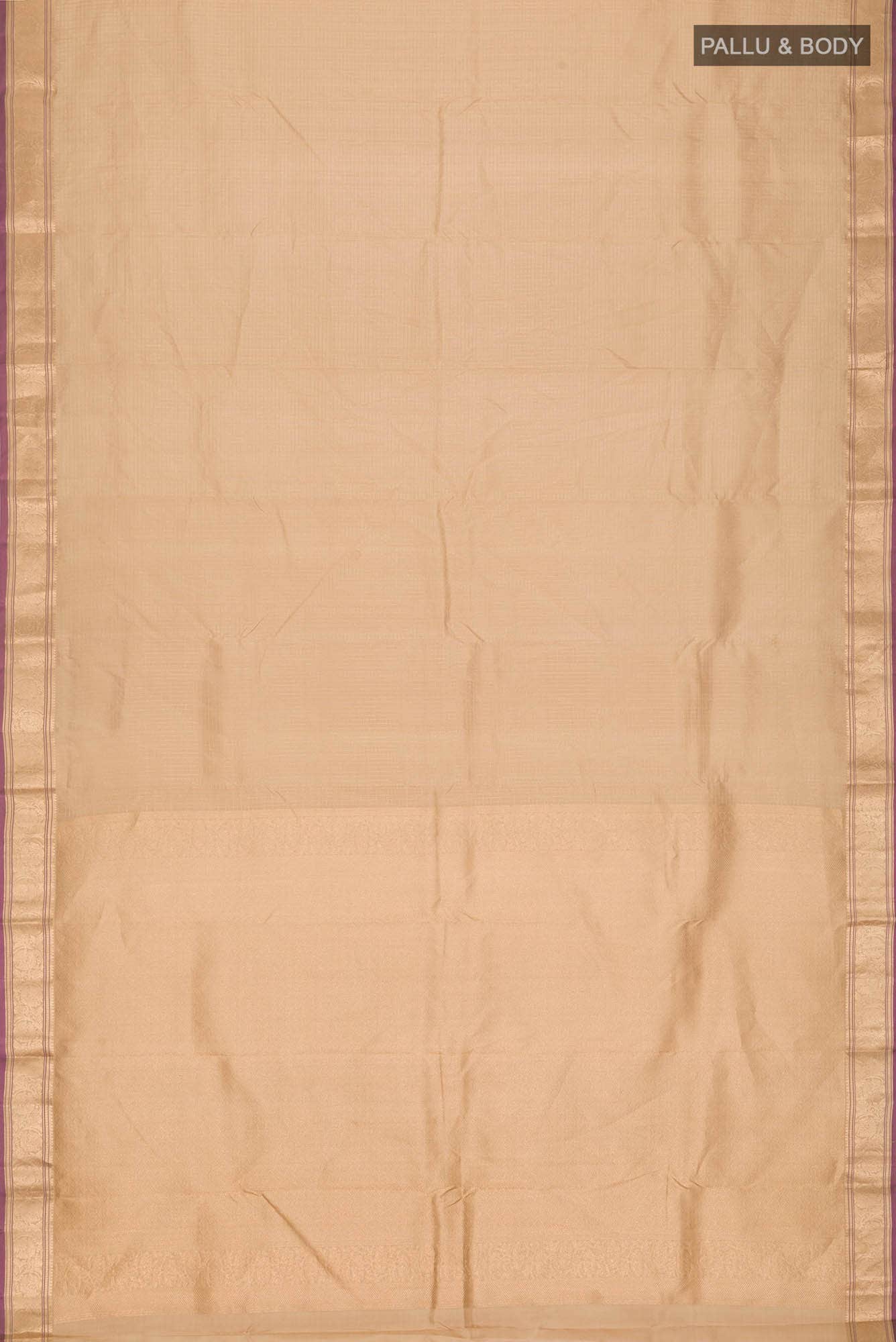 Beige Kanchipuram Silk Saree