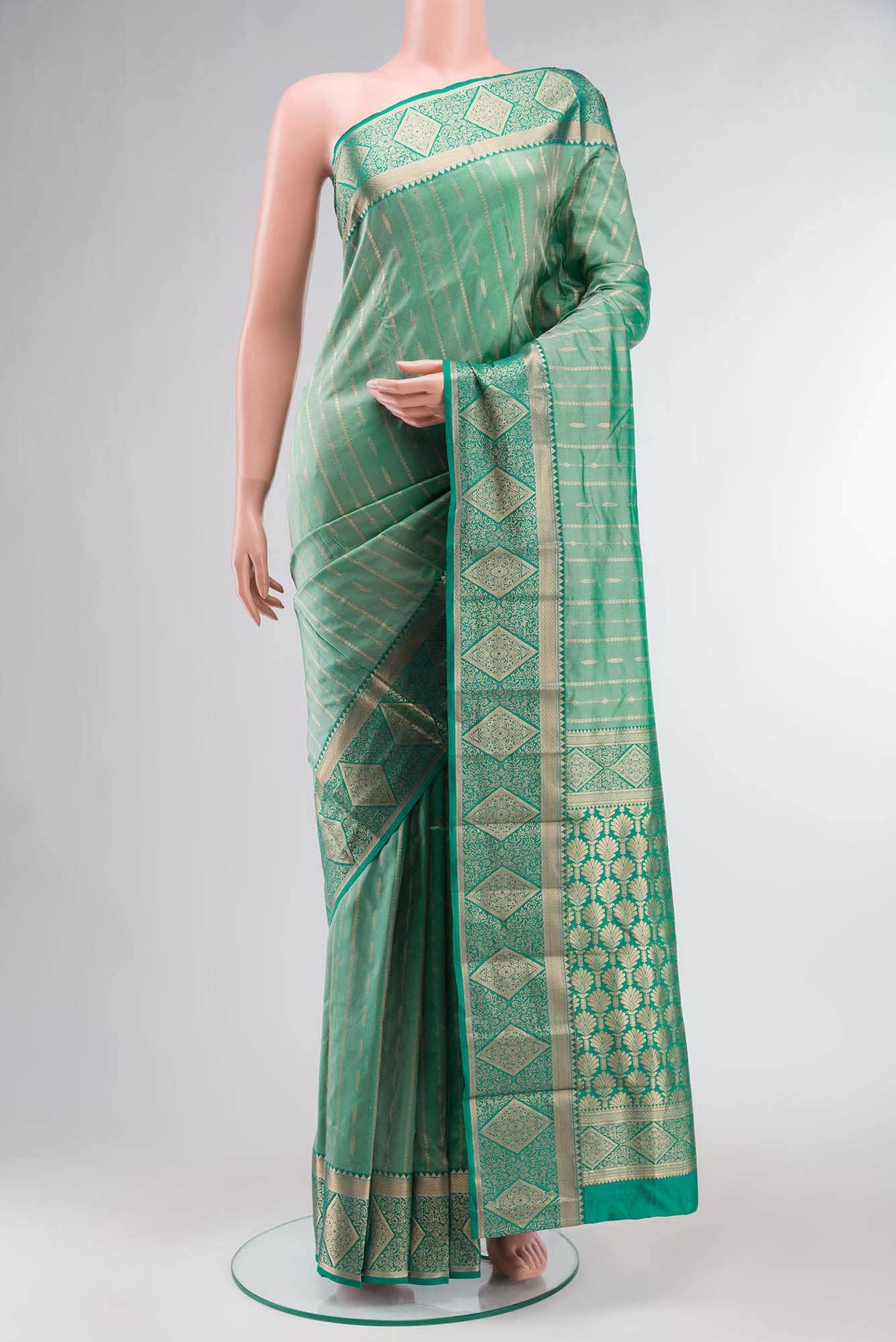 Green Bangalore Silk Saree