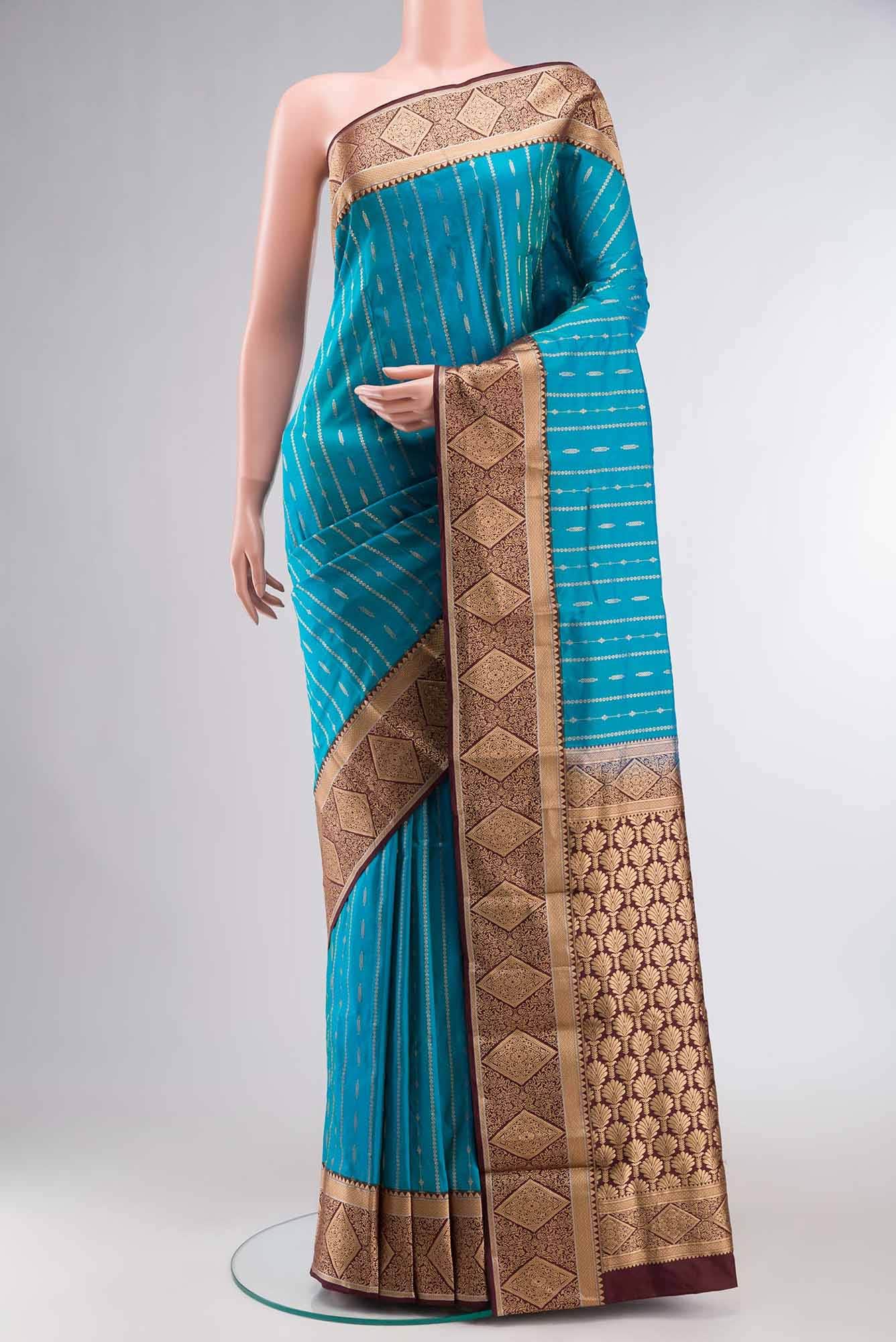 Blue Bangalore Silk Saree