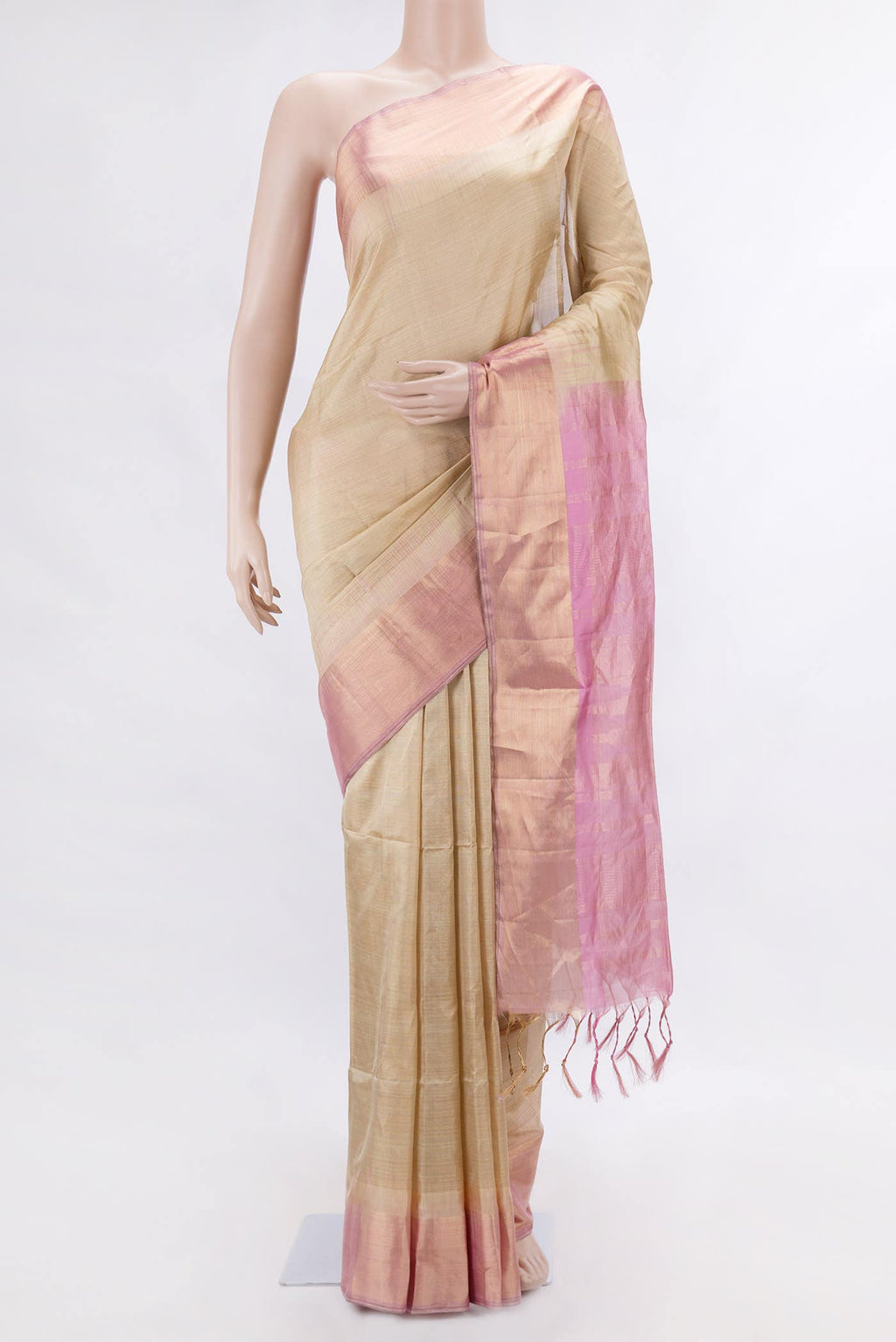 Gold Dual Tone Soft Silk Saree