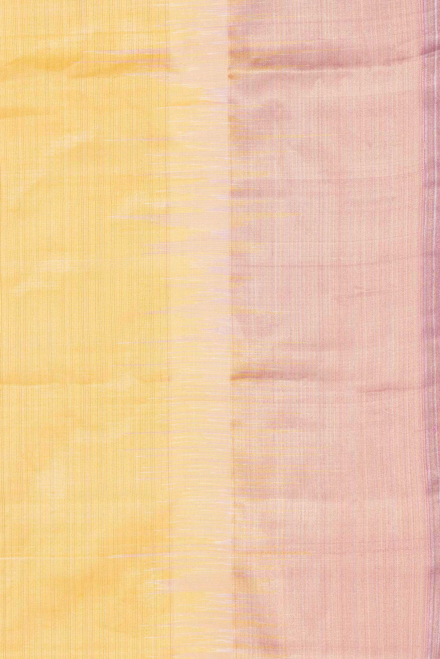 Yellow Dual Tone Soft Silk Saree