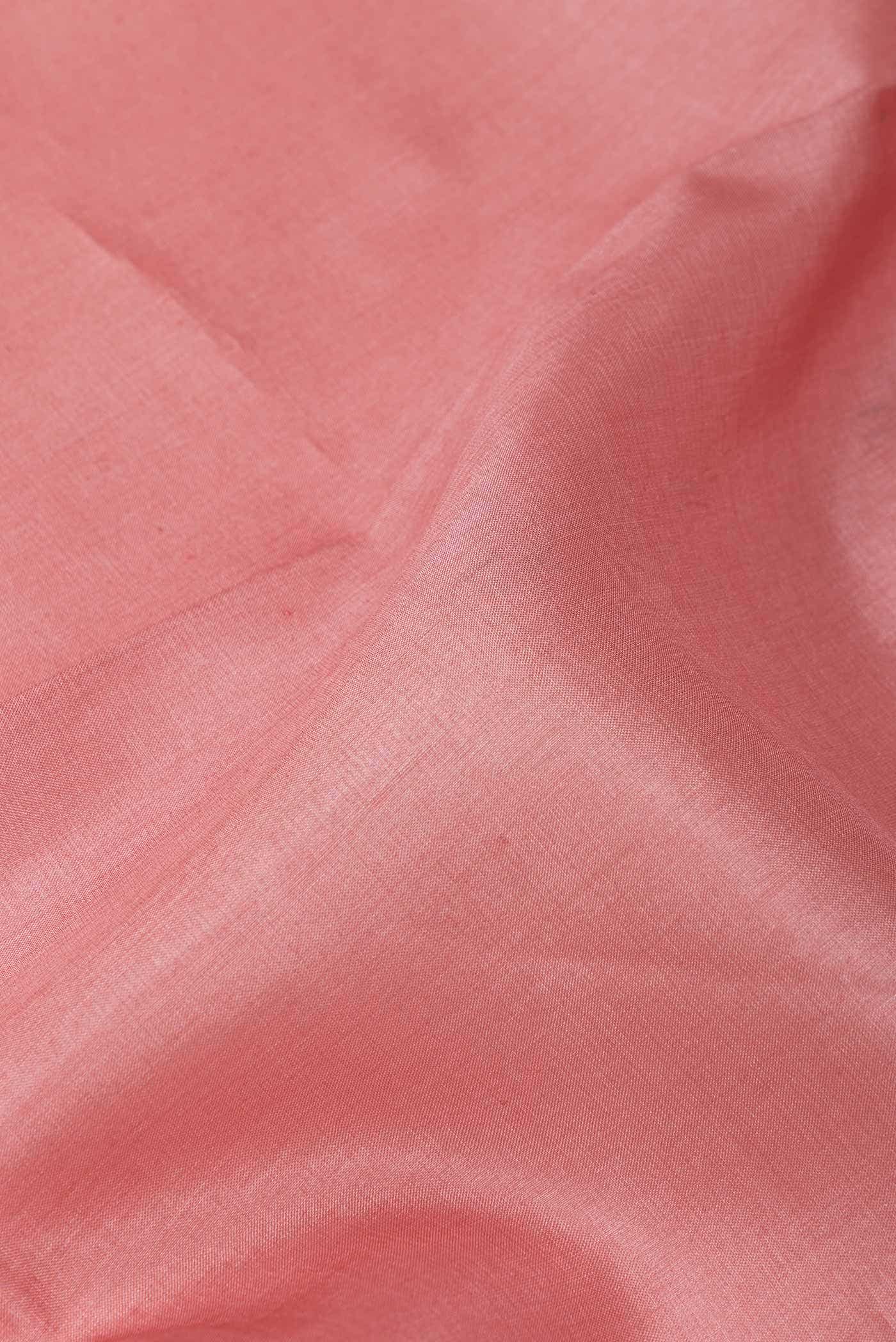 Rose pink Dual Tone Tussar Silk Saree