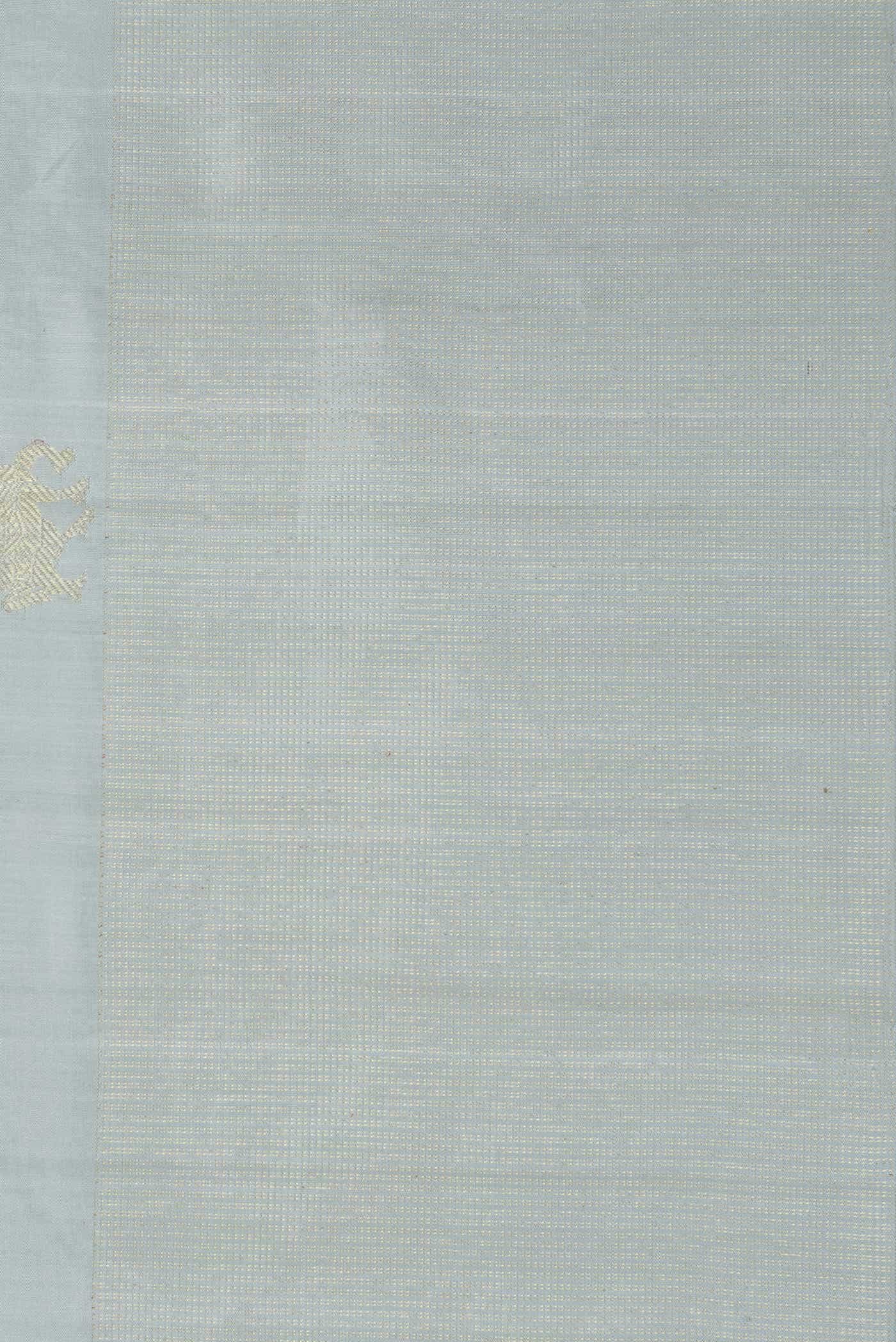 Davys Grey Kanchipuram Silk Saree
