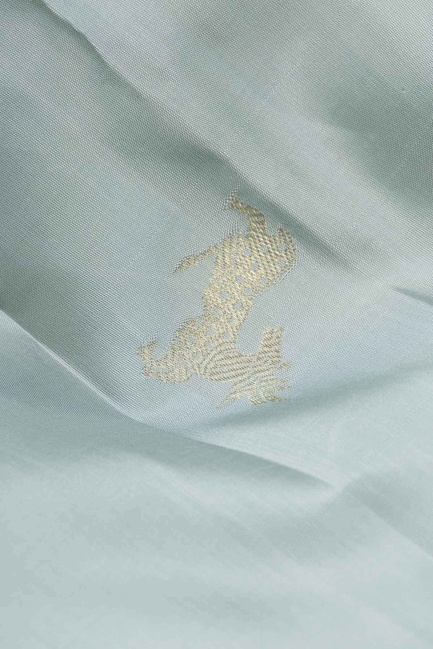 Davys Grey Kanchipuram Silk Saree