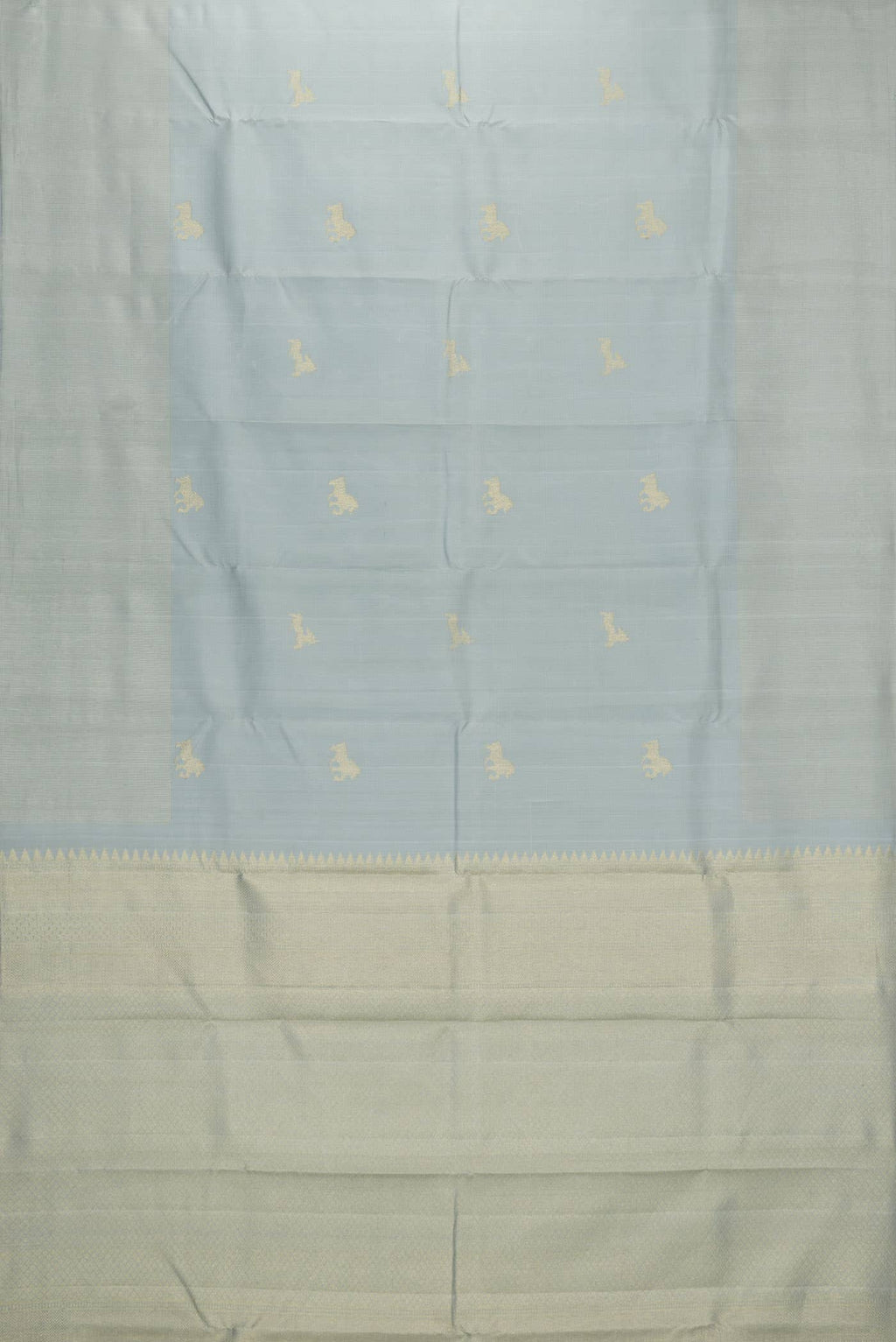 Davys Grey Kanchipuram Silk Saree