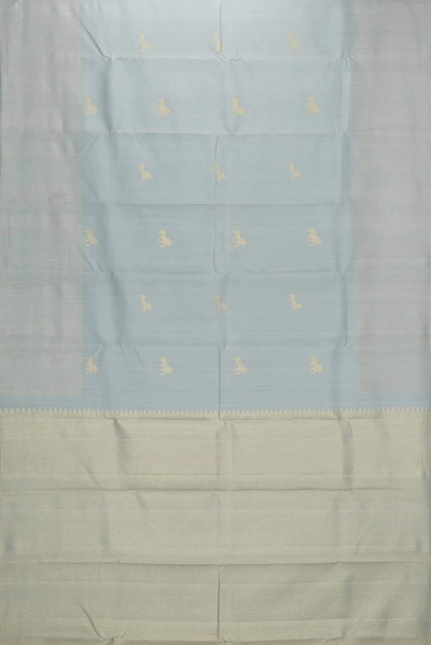 Davys Grey Kanchipuram Silk Saree