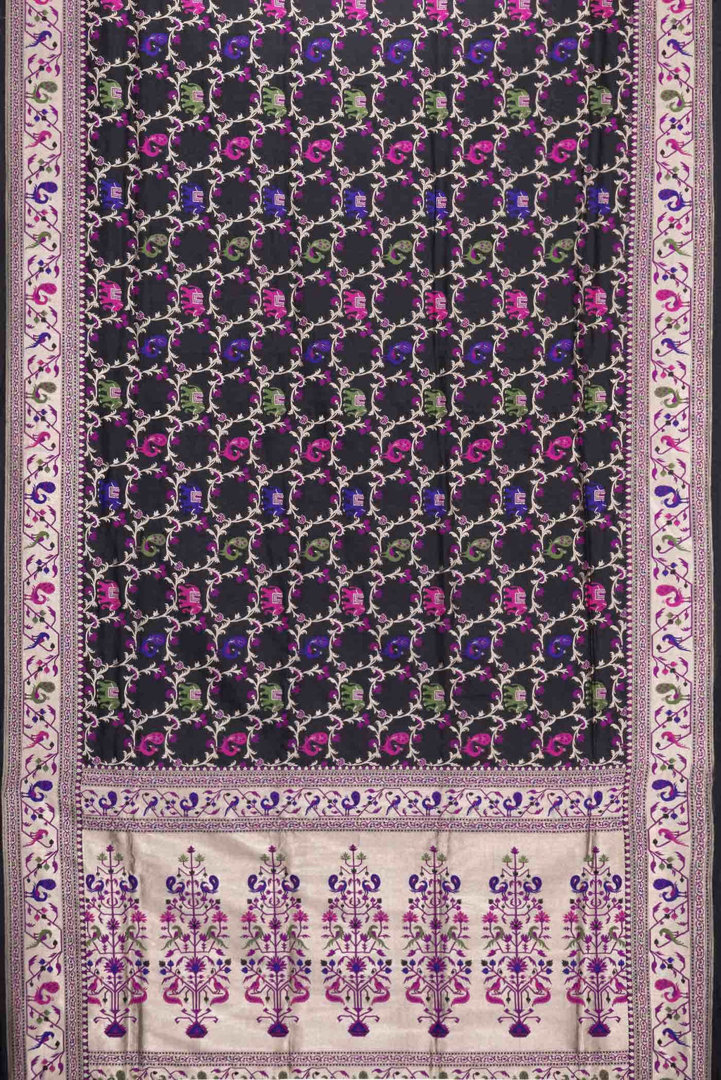 Black Dual Tone Banarasi Silk Saree