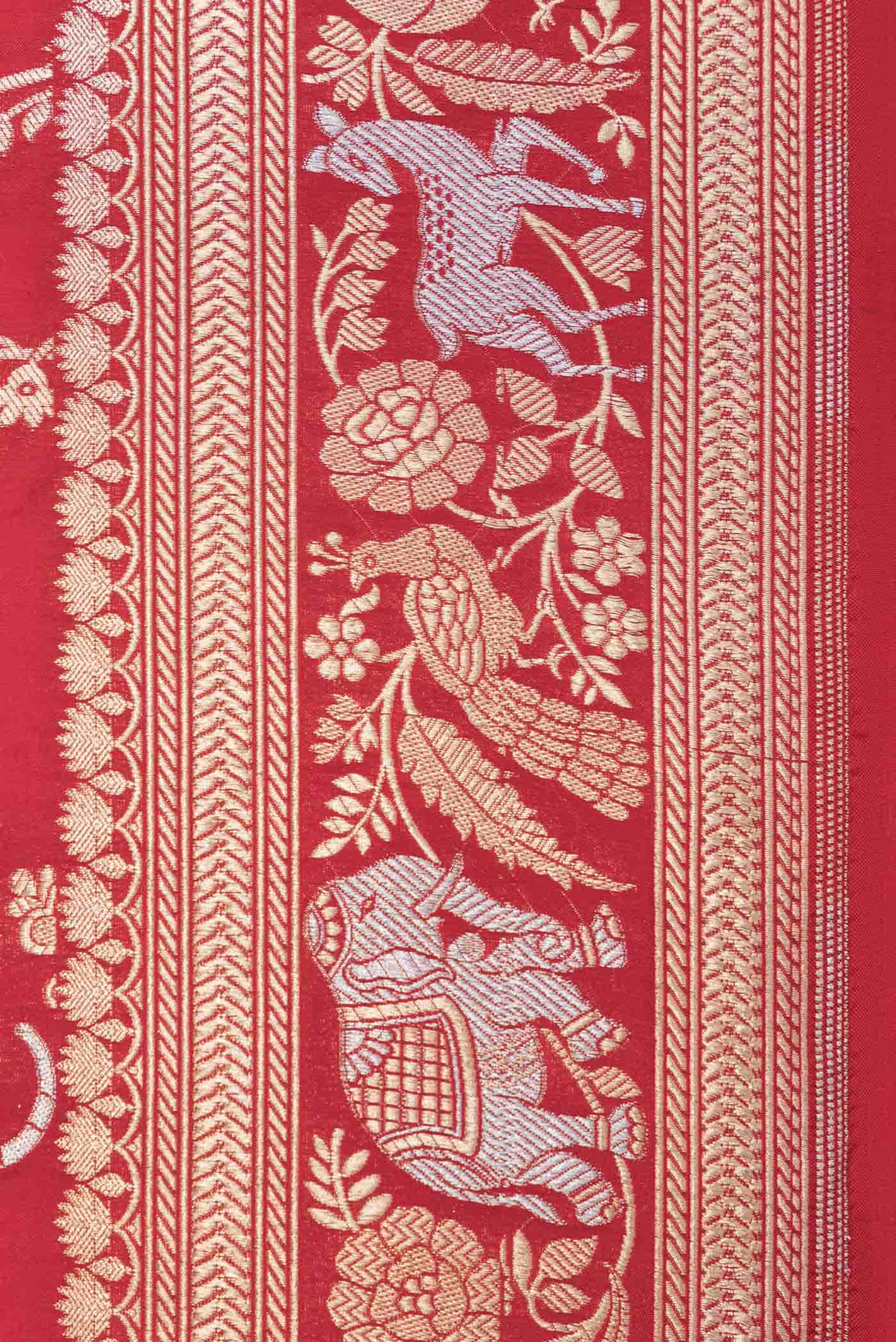 Red Banarasi Silk Saree