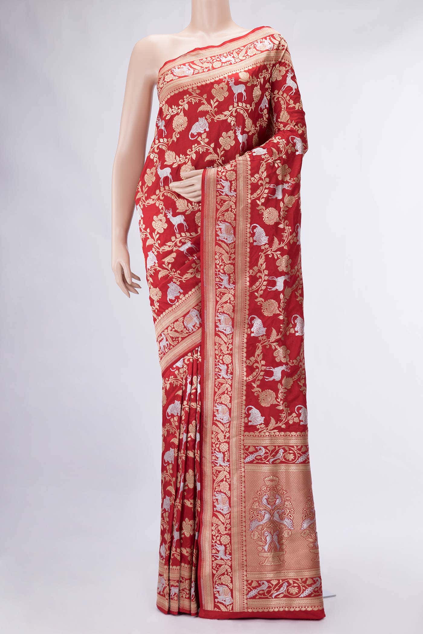 Red Banarasi Silk Saree