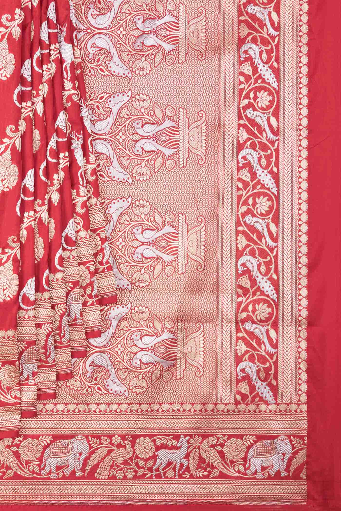 Red Banarasi Silk Saree