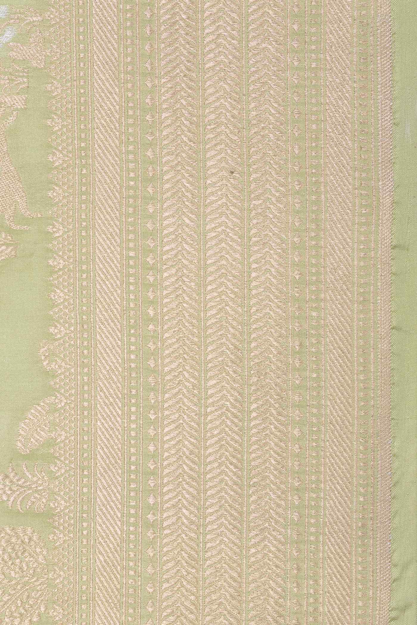 Pista Green Banarasi Silk Saree