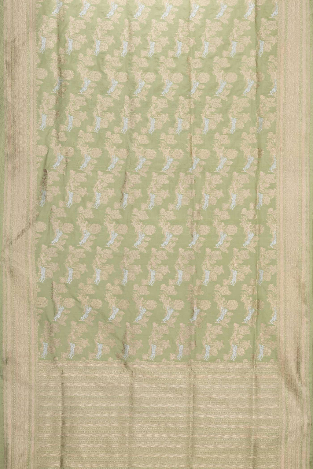 Pista Green Banarasi Silk Saree