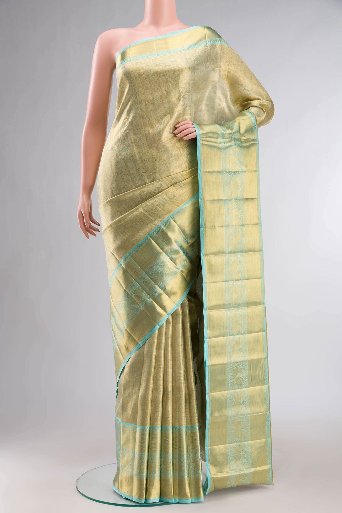 Green Kanchipuram Tissue Silk Saree