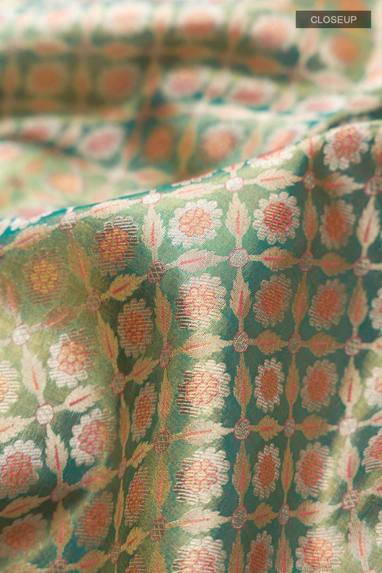Green Kanchipuram Tissue Silk Saree