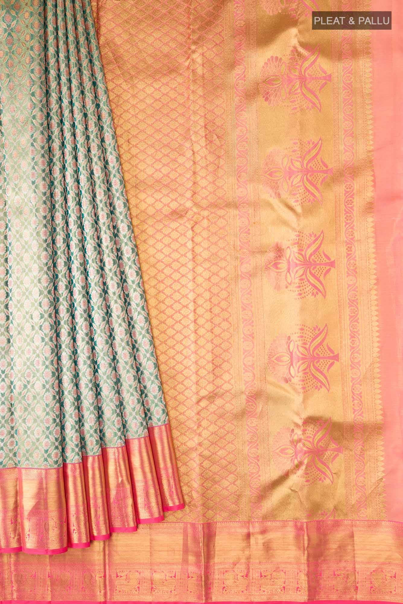 Green Kanchipuram Tissue Silk Saree