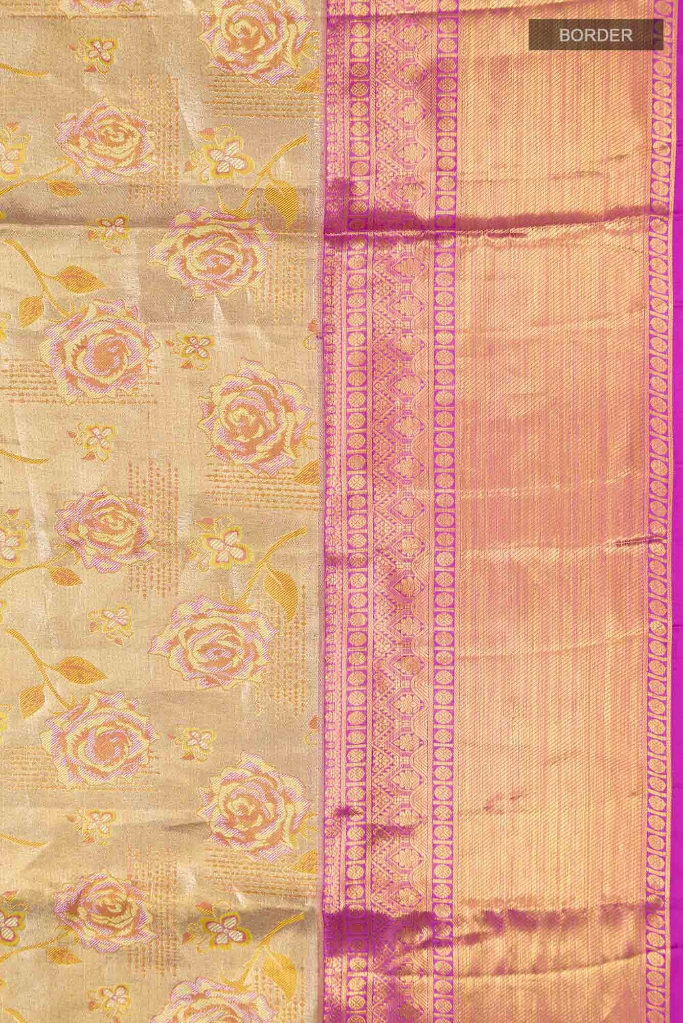 Gold Kanchipuram Tissue Silk Saree