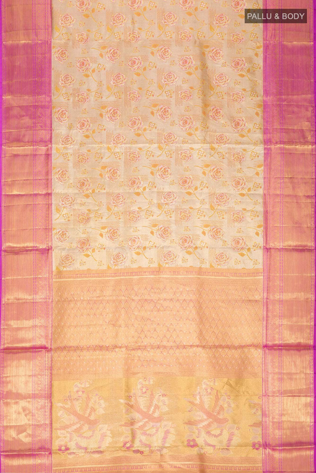 Gold Kanchipuram Tissue Silk Saree