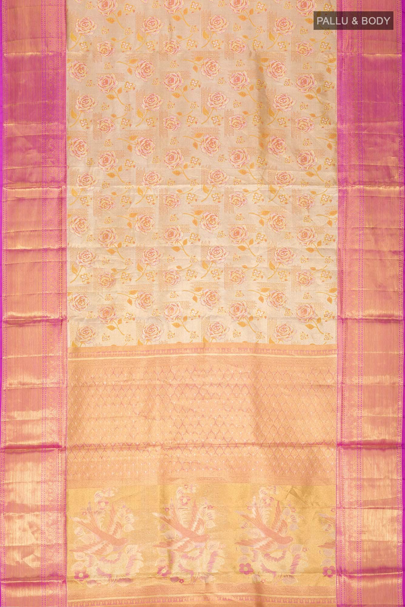 Gold Kanchipuram Tissue Silk Saree