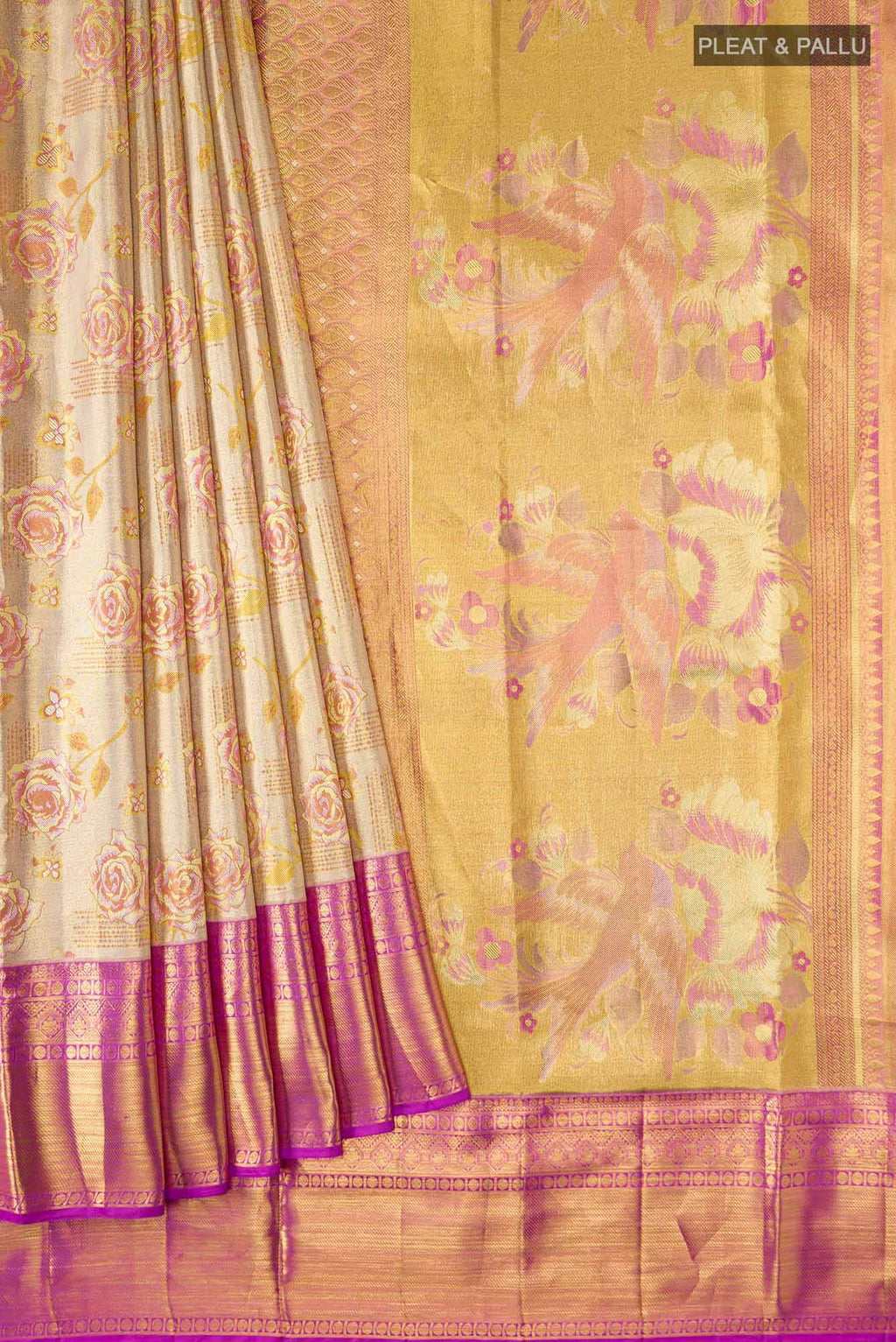 Gold Kanchipuram Tissue Silk Saree