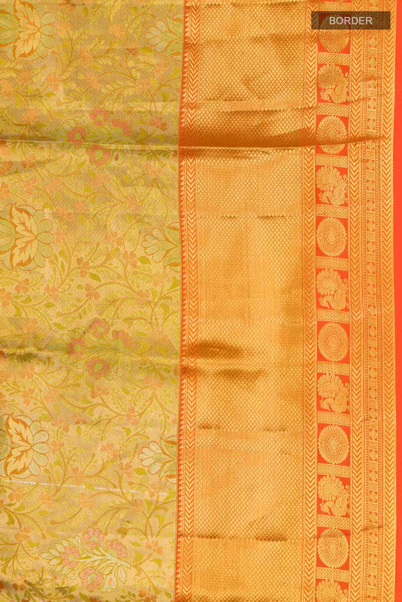 Green Kanchipuram Tissue Silk Saree