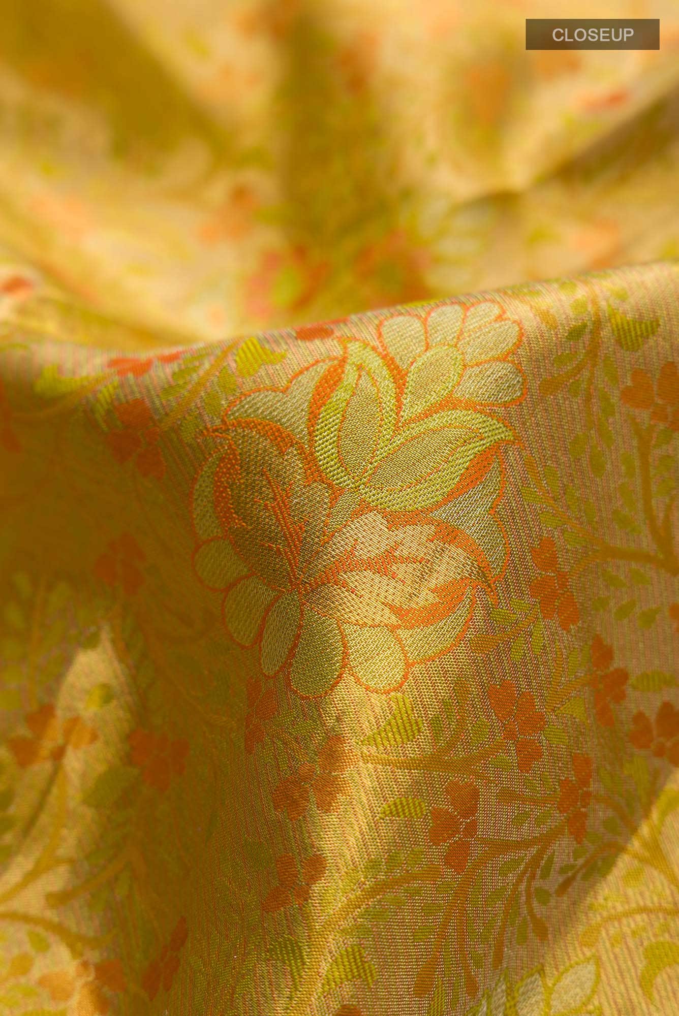 Green Kanchipuram Tissue Silk Saree