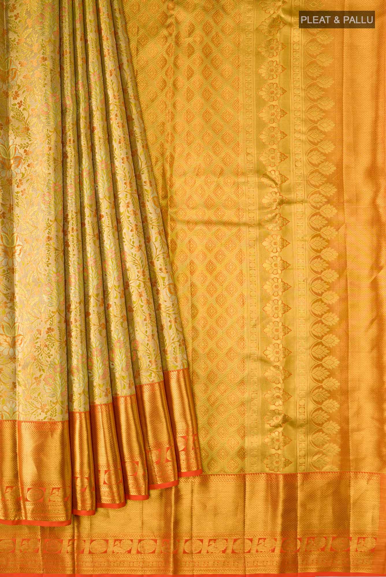 Green Kanchipuram Tissue Silk Saree