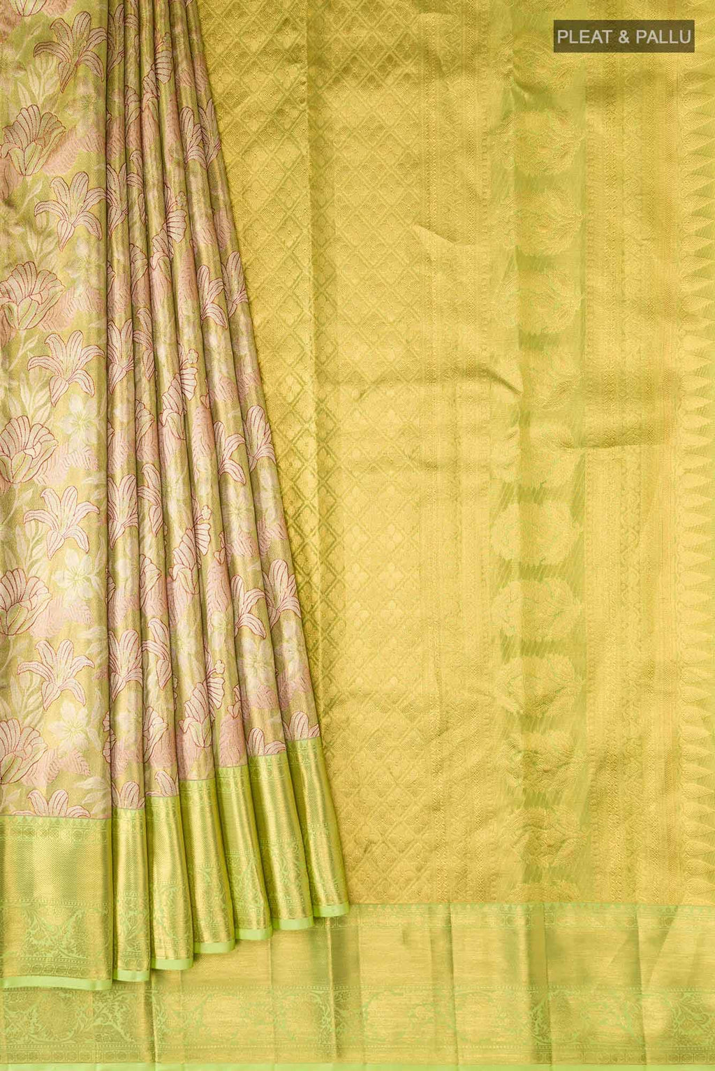 Green Kanchipuram Tissue Silk Saree