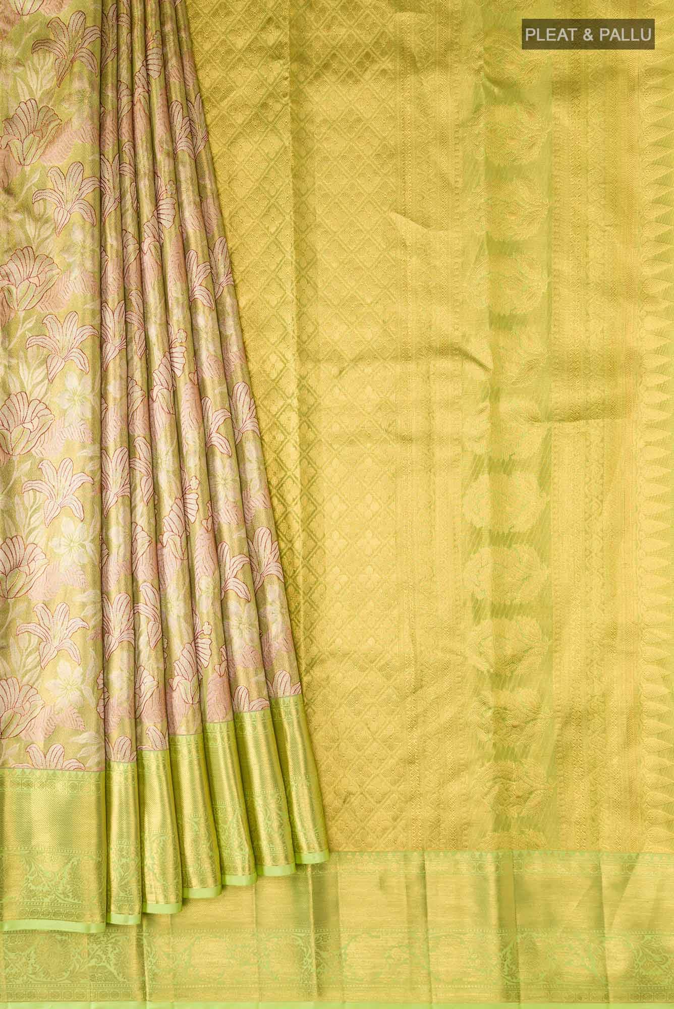 Green Kanchipuram Tissue Silk Saree