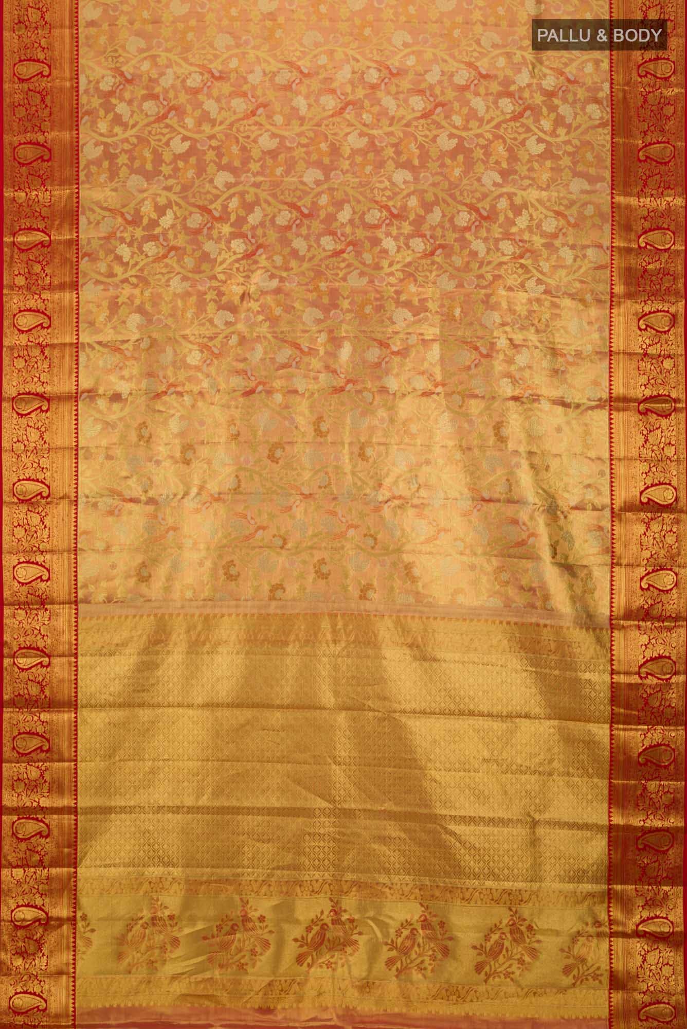 Gold Kanchipuram Tissue Silk Saree