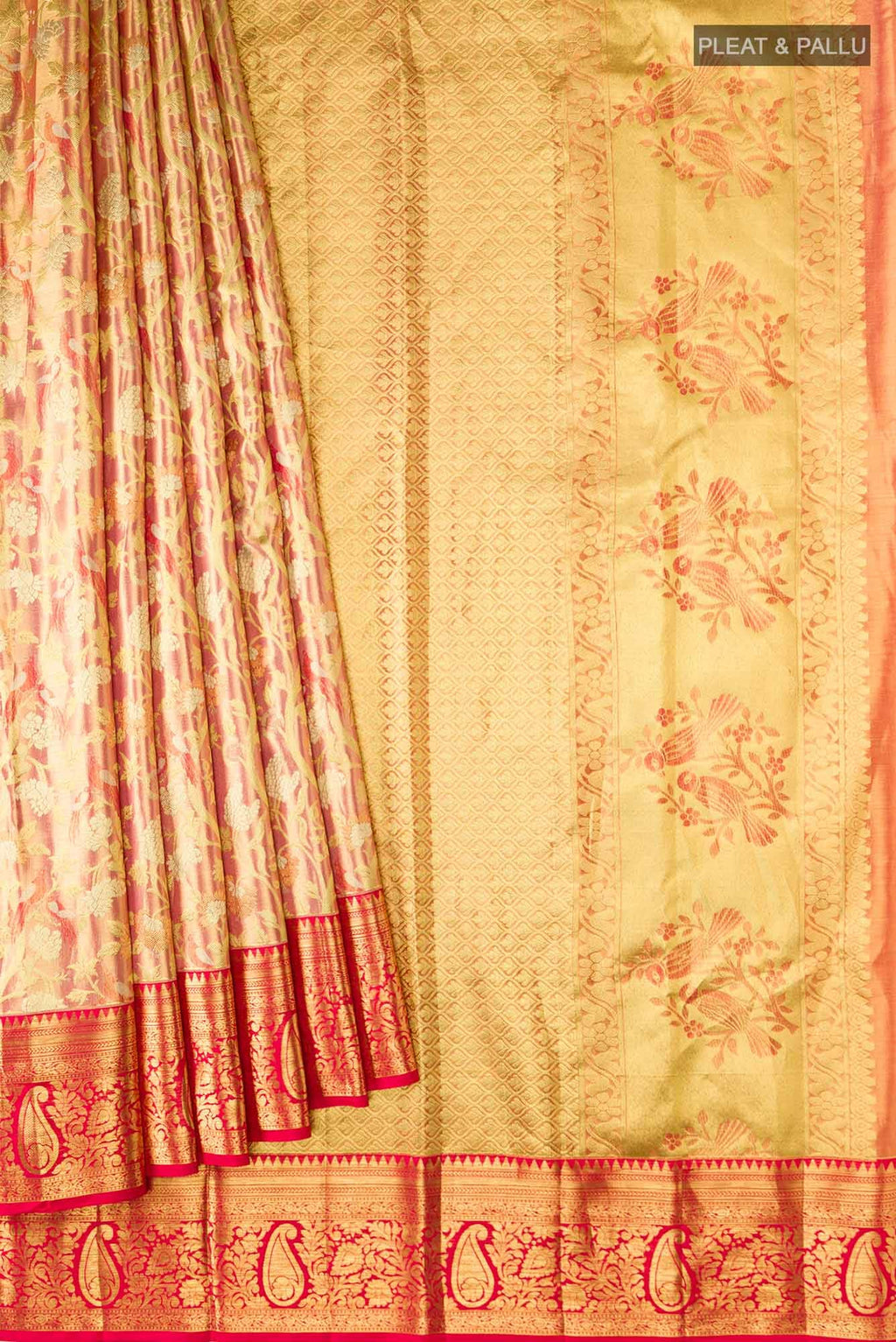 Gold Kanchipuram Tissue Silk Saree