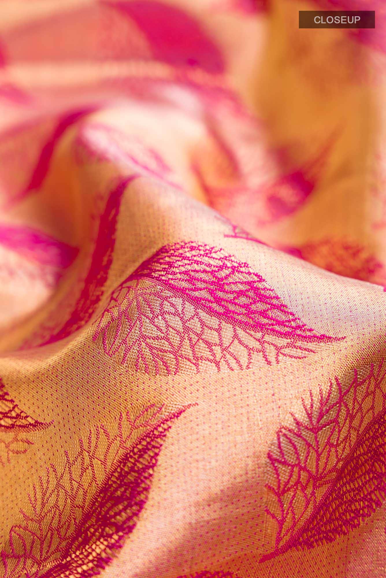 Gold Kanchipuram Tissue Silk Saree