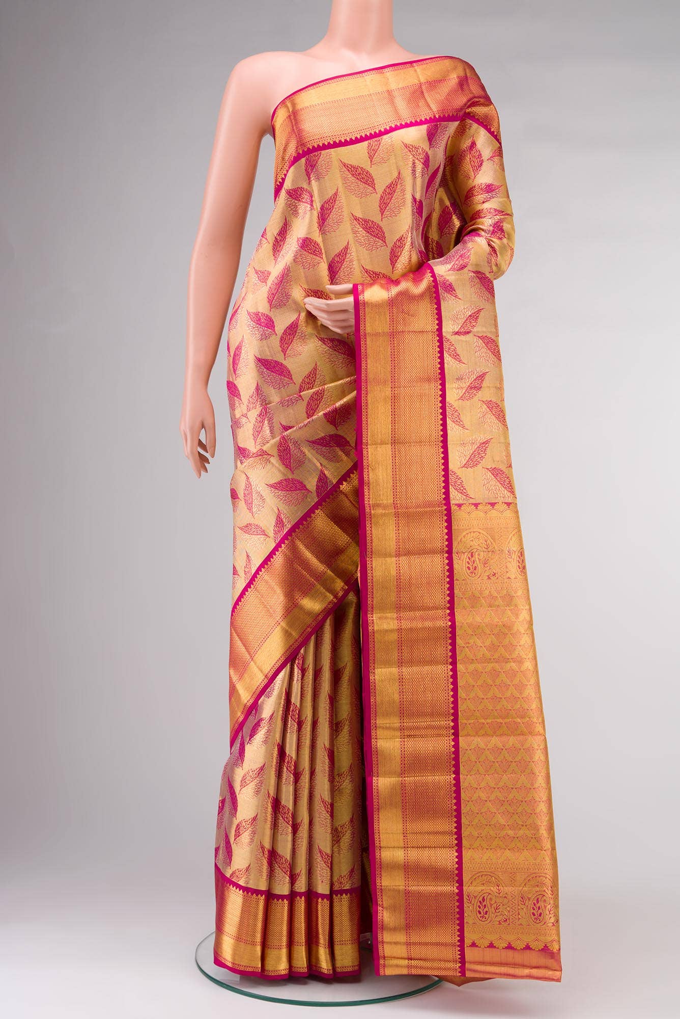 Gold Kanchipuram Tissue Silk Saree