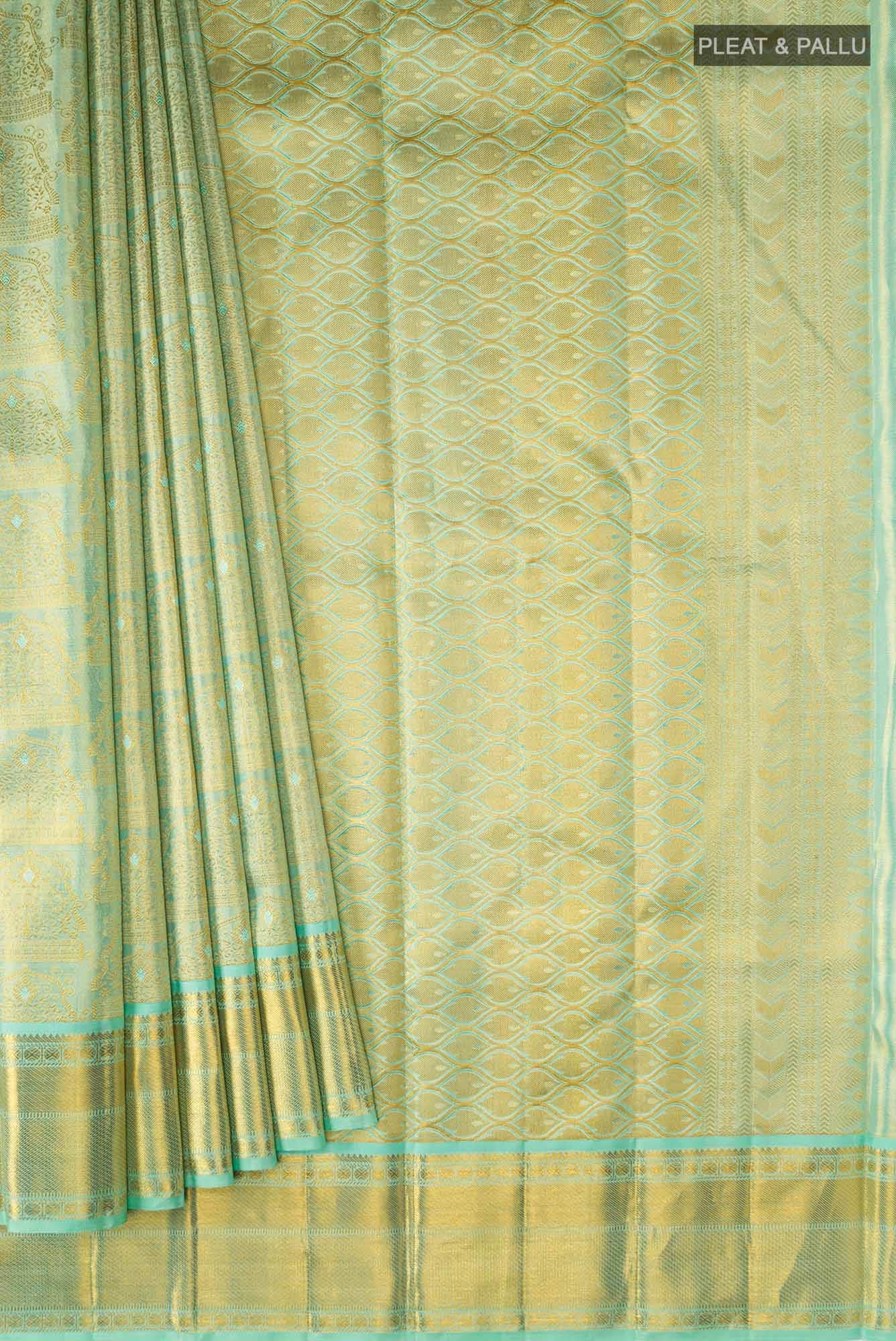 Green Kanchipuram Tissue Silk Saree