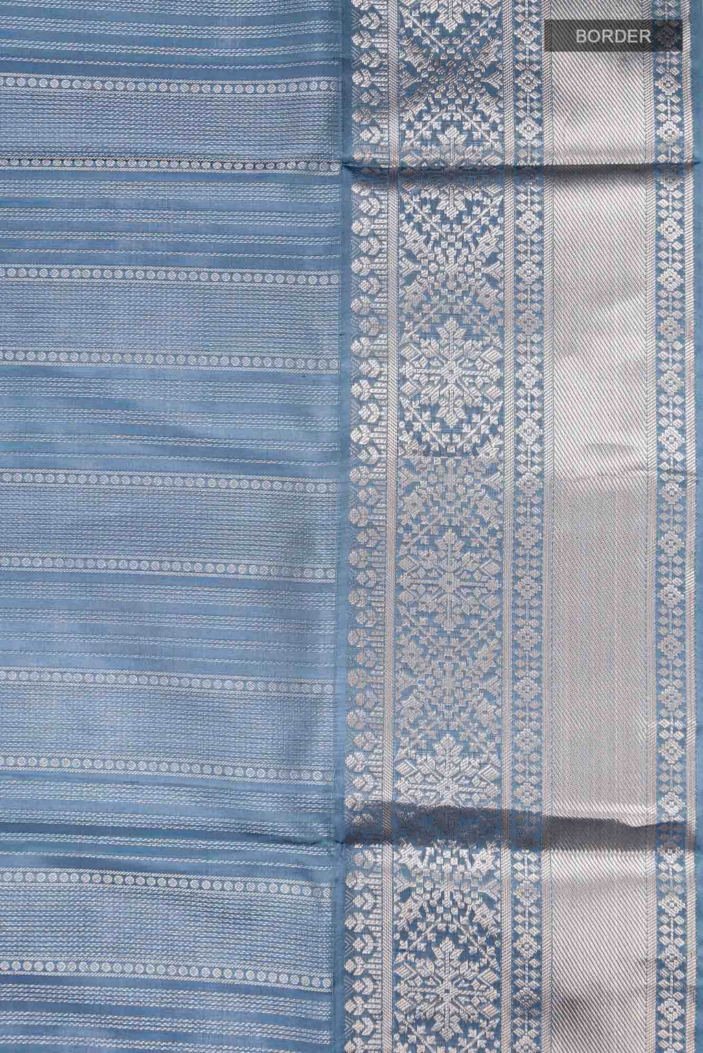 Blue Grey Soft Silk Saree