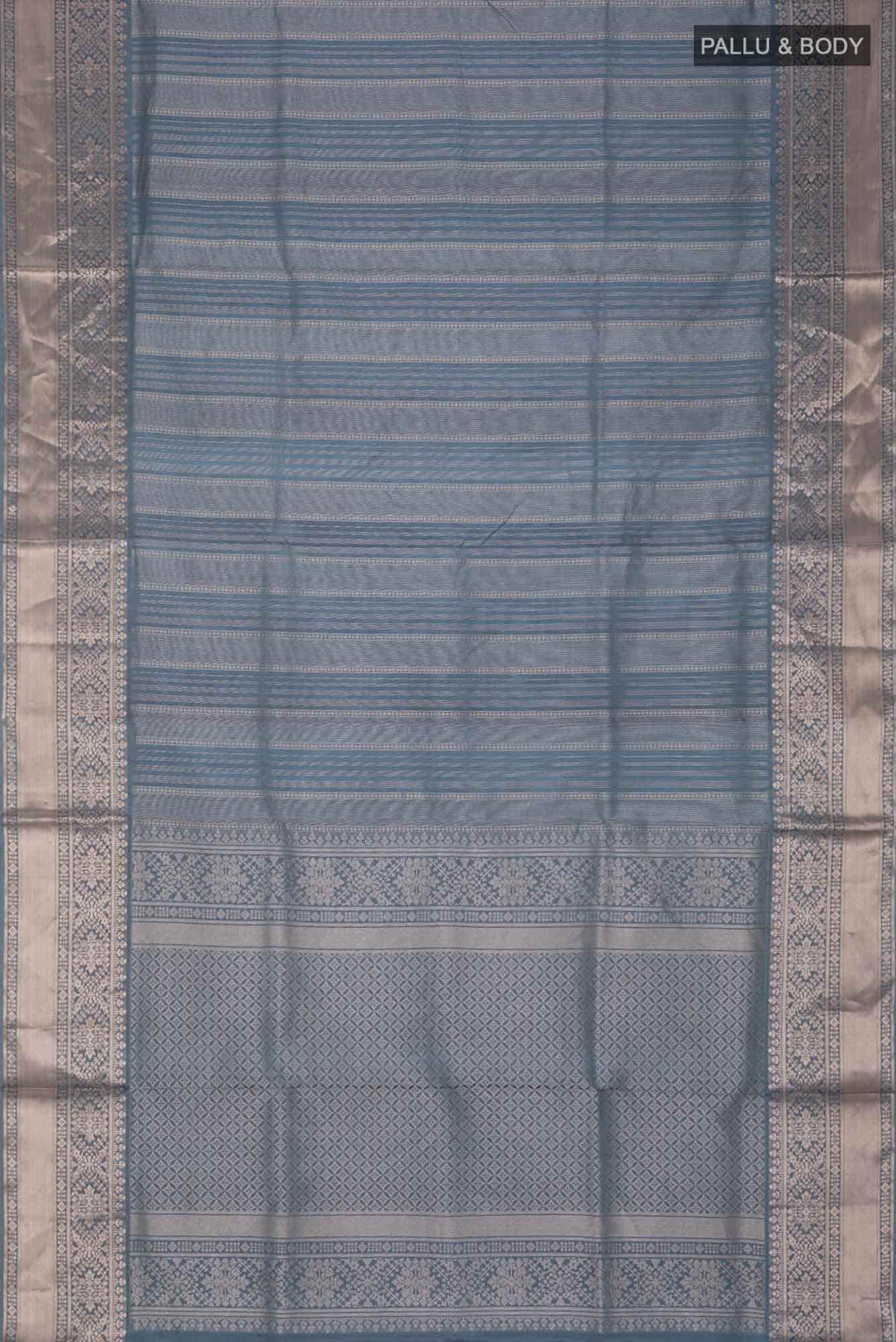 Blue Grey Soft Silk Saree