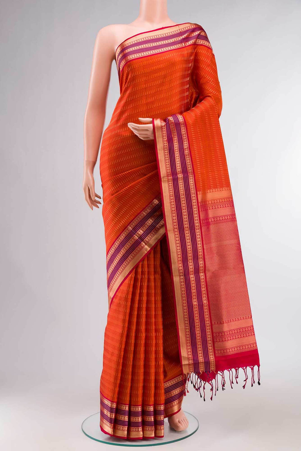 Orange Soft Silk Saree