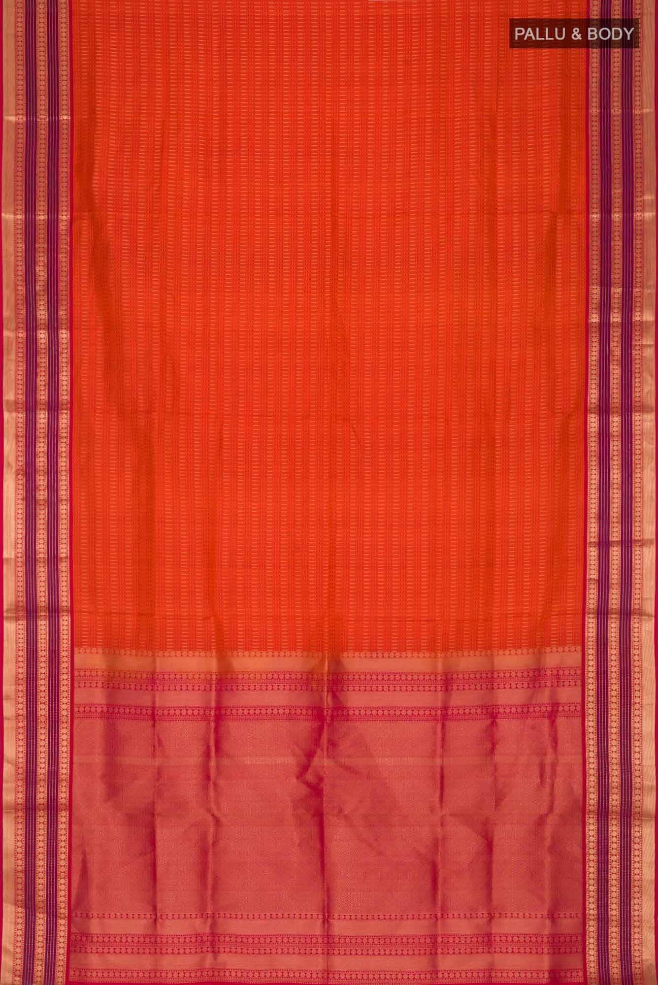 Orange Soft Silk Saree