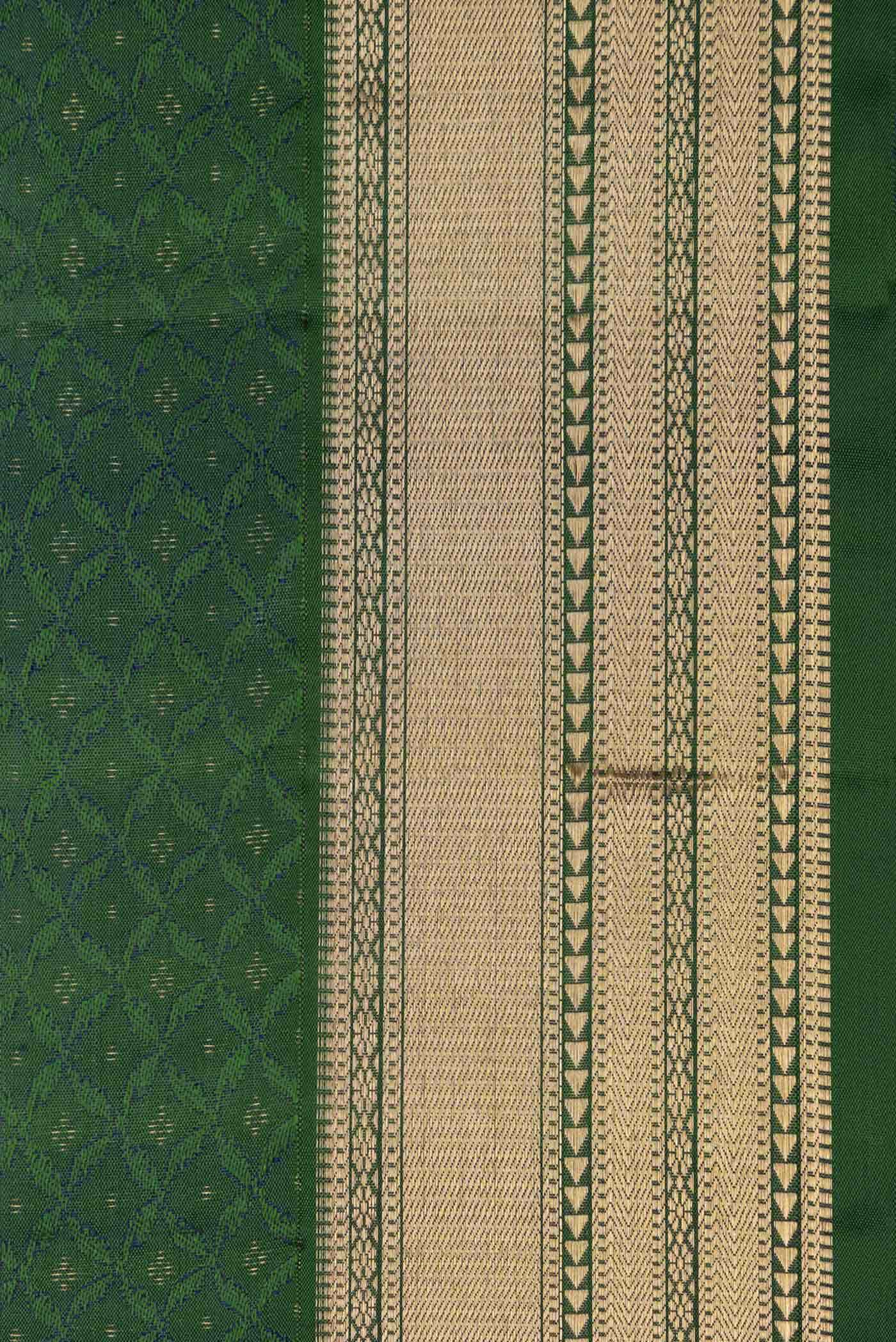 Green Dual Tone Soft Silk Saree