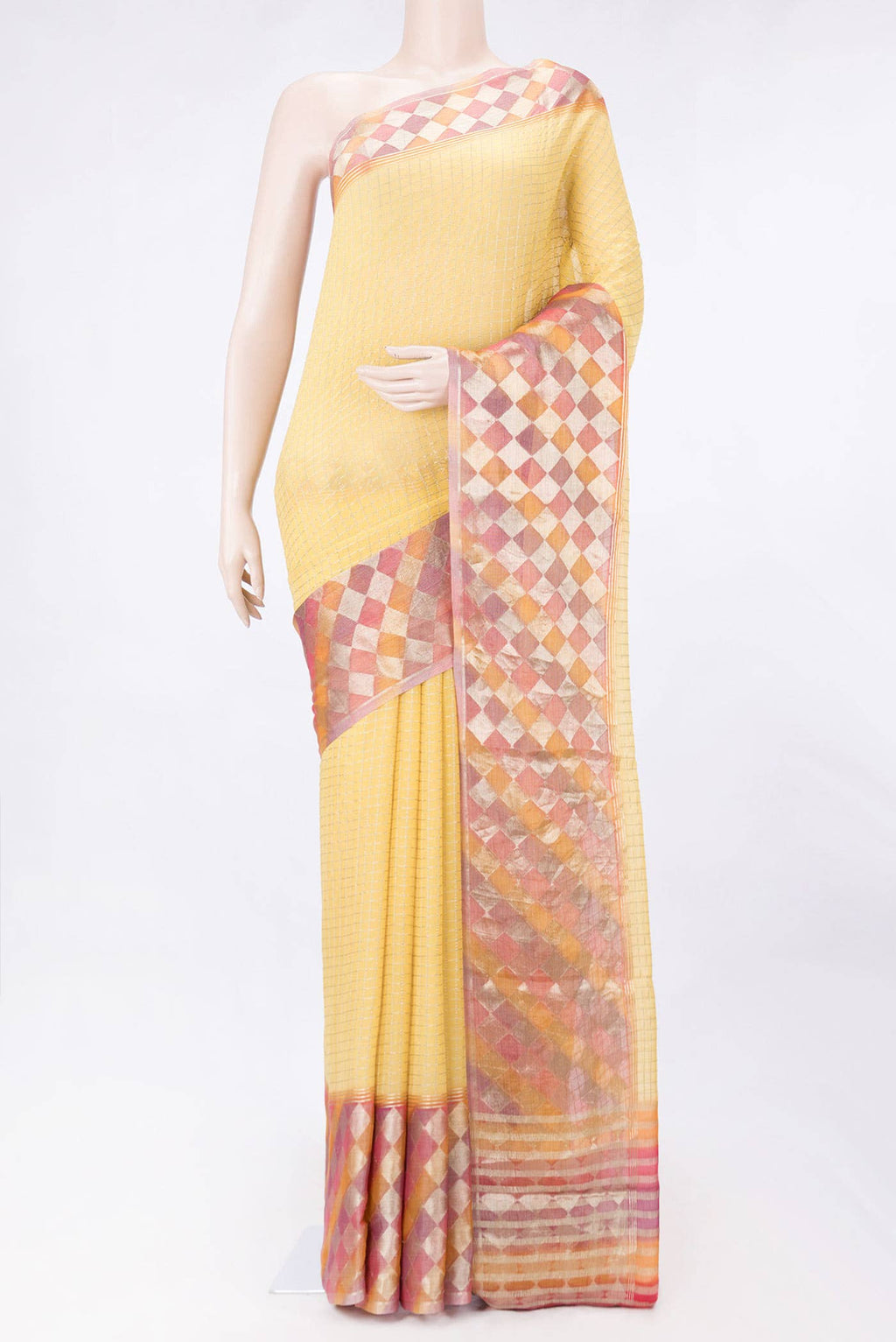 Sandal Dual Tone Banarasi Georgette Saree