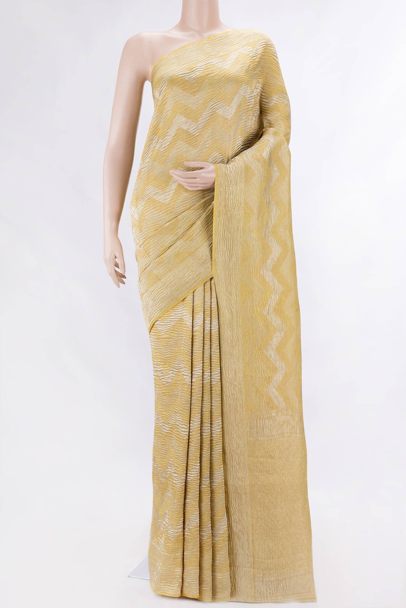 Gold Dual Tone Banarasi Georgette Saree