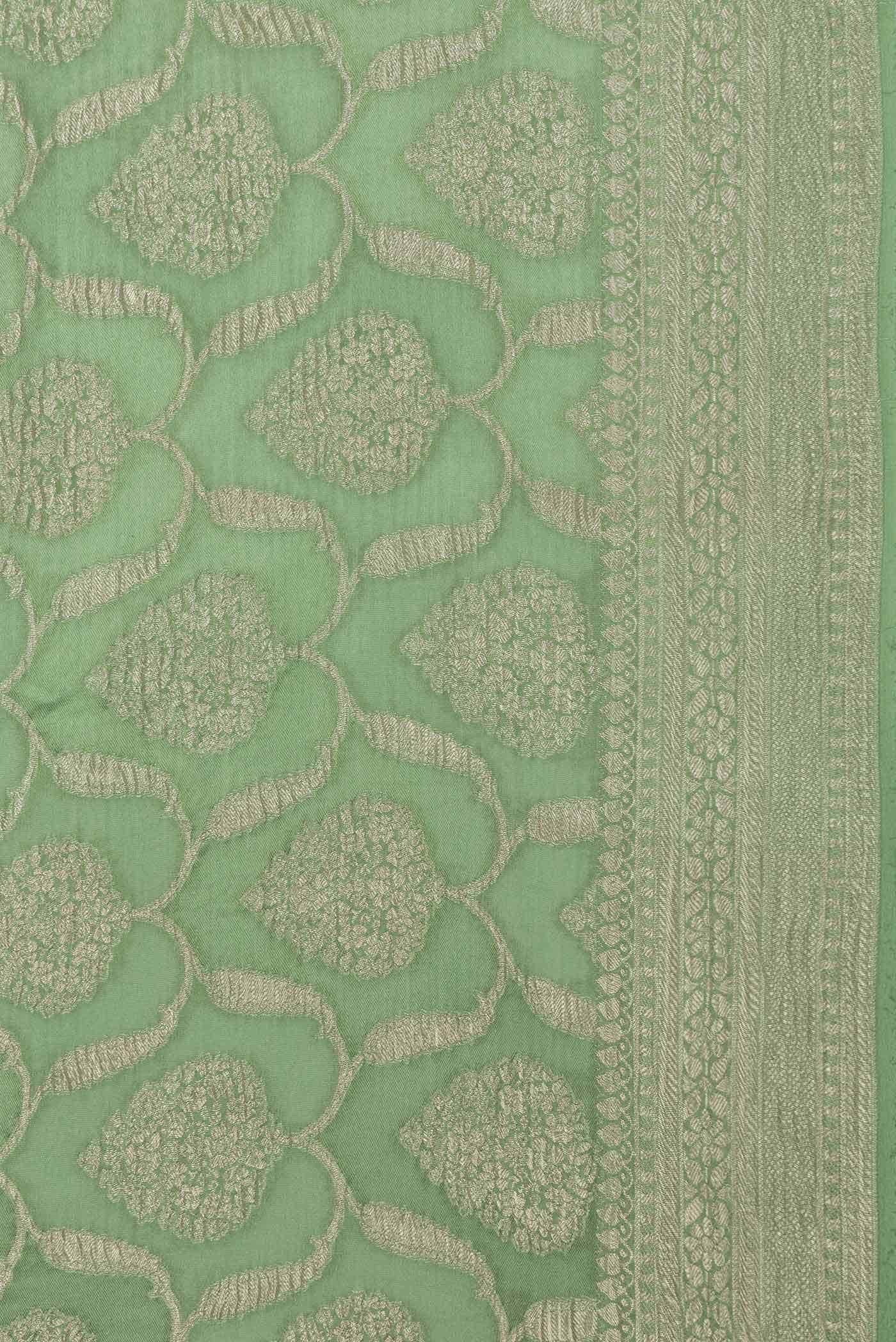 Green Dual Tone Banarasi Georgette Saree