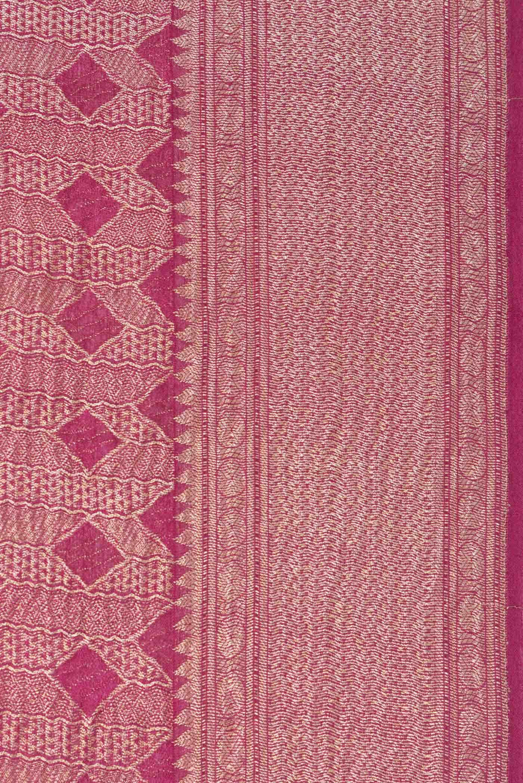 Imperial Pink Dual Tone Banarasi Georgette Saree