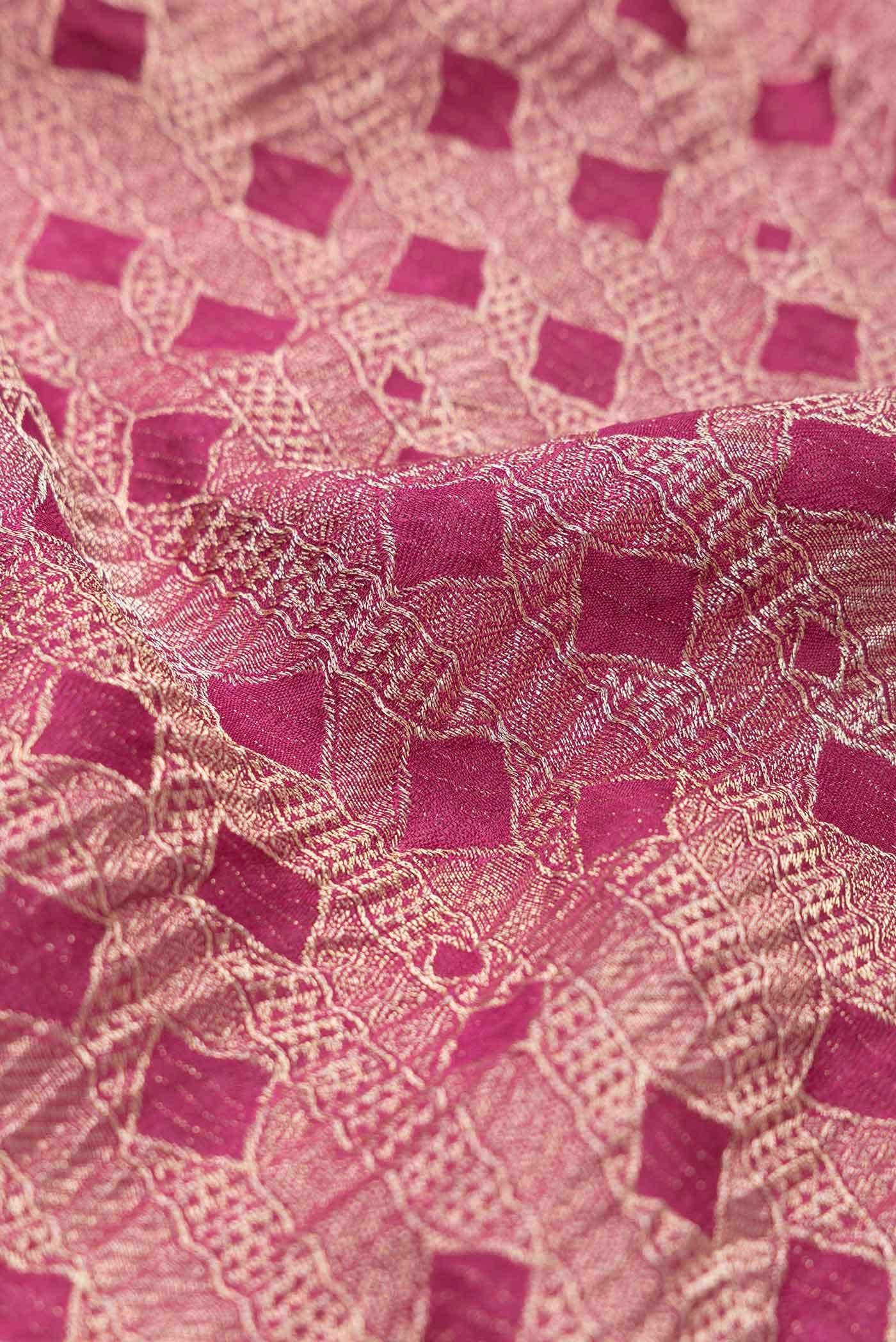 Imperial Pink Dual Tone Banarasi Georgette Saree