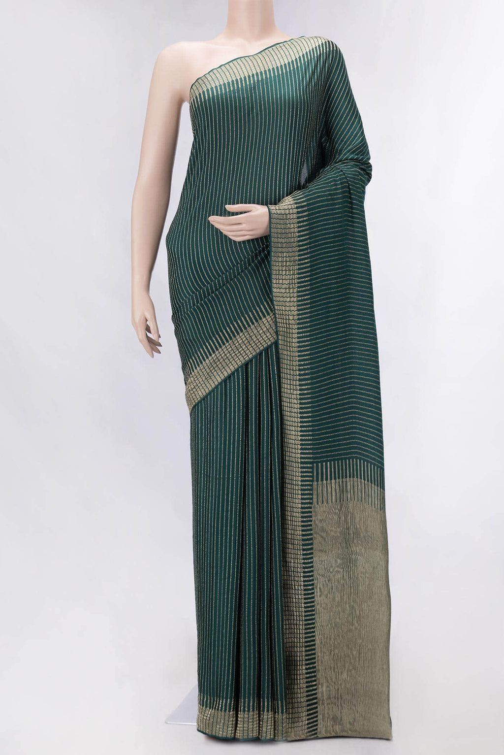 Green Dual Tone Mysore Georgette Saree