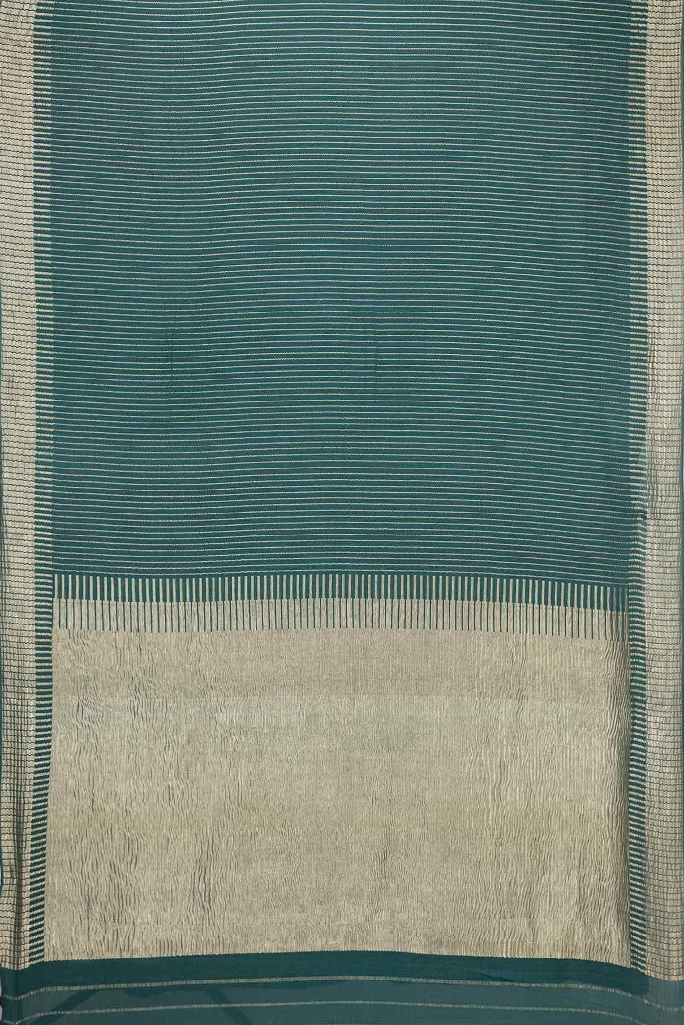 Green Dual Tone Mysore Georgette Saree