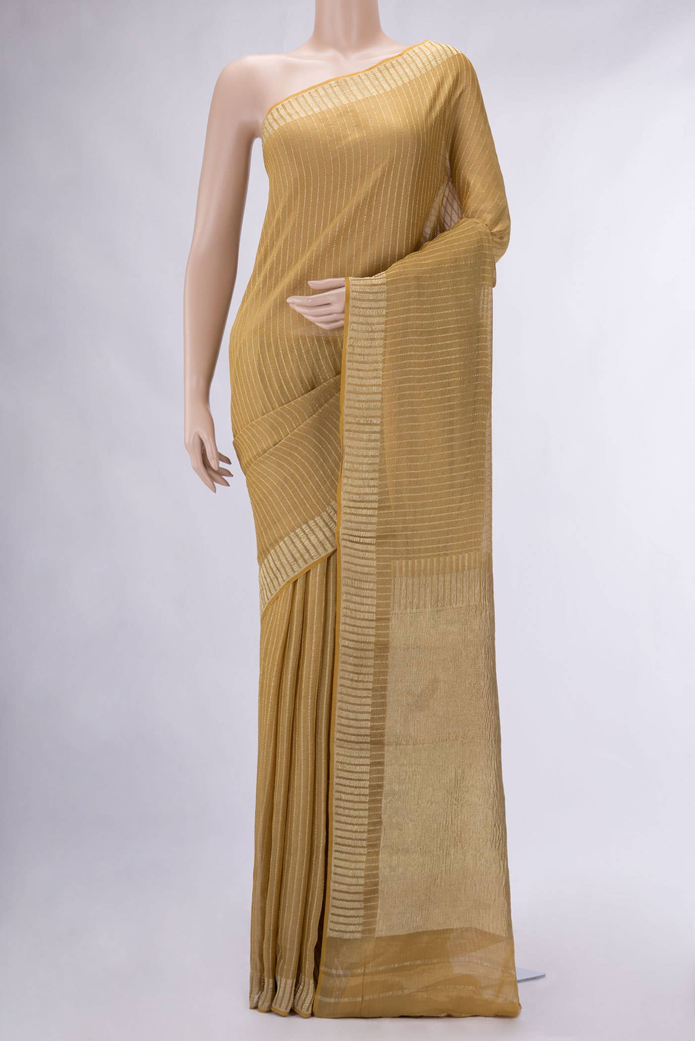 Gold Mysore Georgette Saree