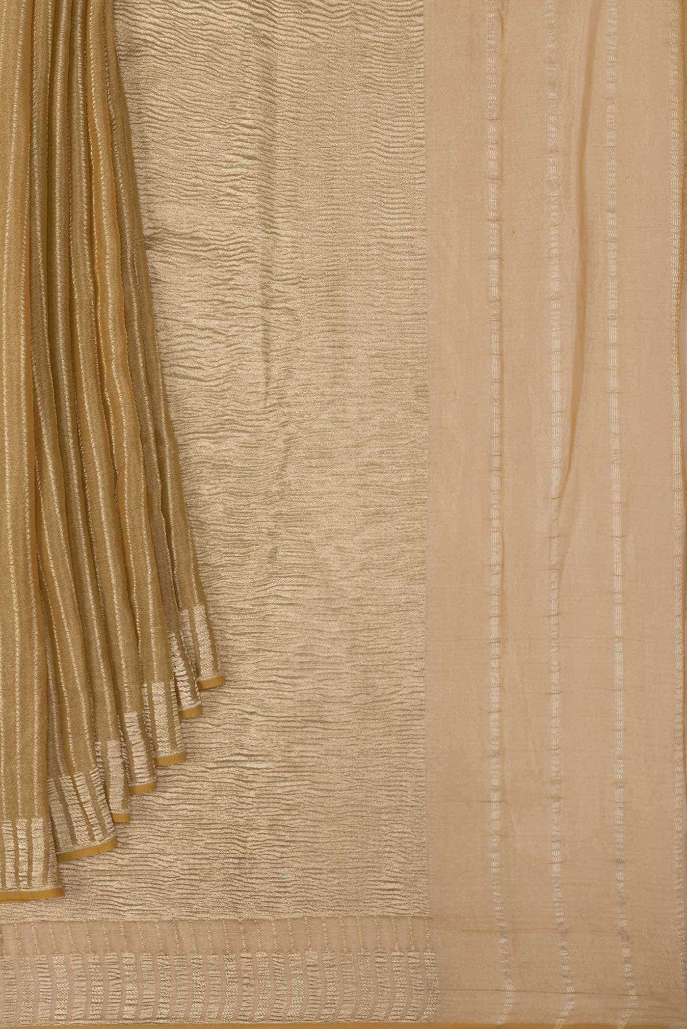 Gold Mysore Georgette Saree