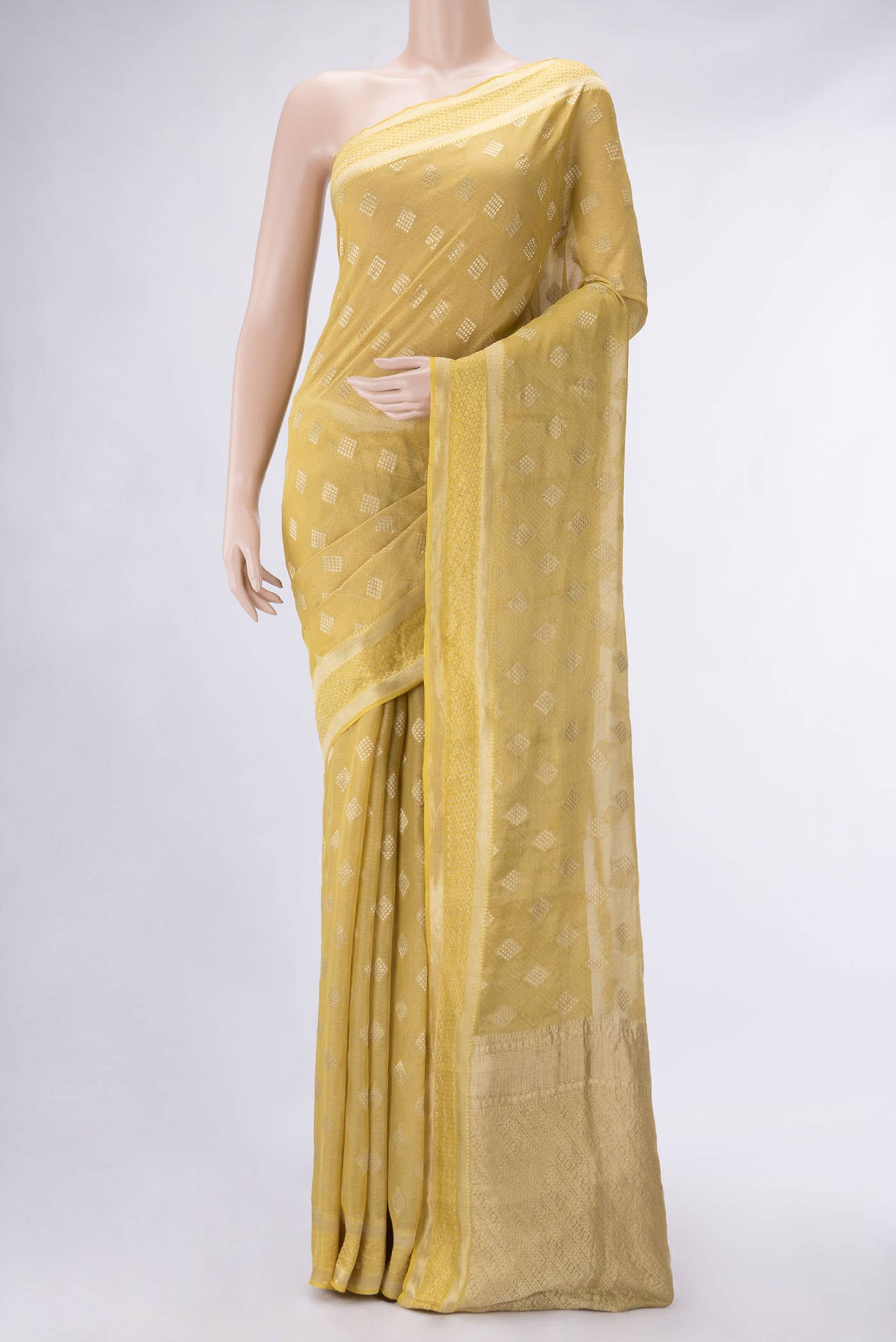 Gold Banarasi Georgette Saree